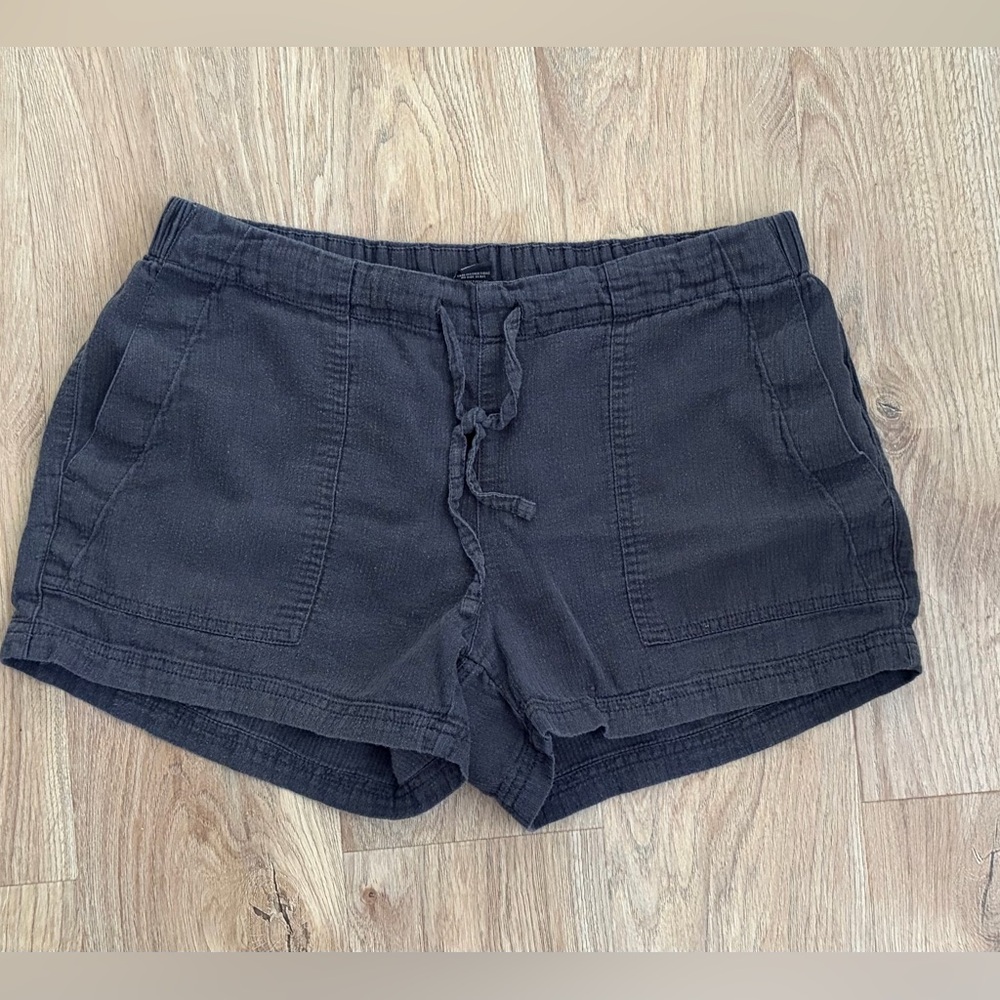 Prana Black Drawstring/ Elastic Athletic Hiking Shorts Lightweight Summer M